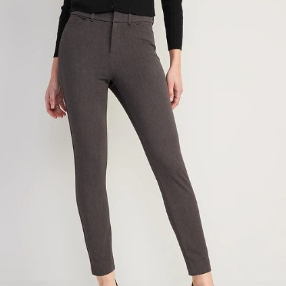 Old Navy High Waisted Pixie Skinny Ankle Pants - Dark Heathered Gray